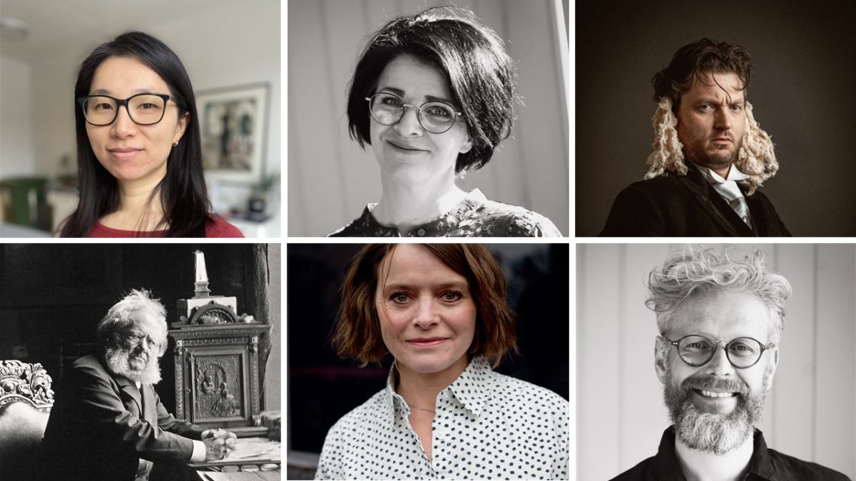 Bildet er en kollasj av mange folk som skal bidra på Ibsen-konferansen Bukkespranget 2026