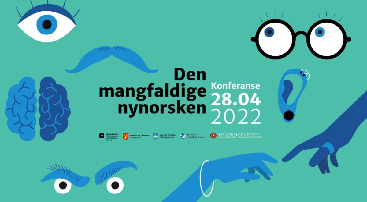 Bilde av framsida for konferansen "Den mangfaldige nynorsken" i Kulturtanken 28.04.2022